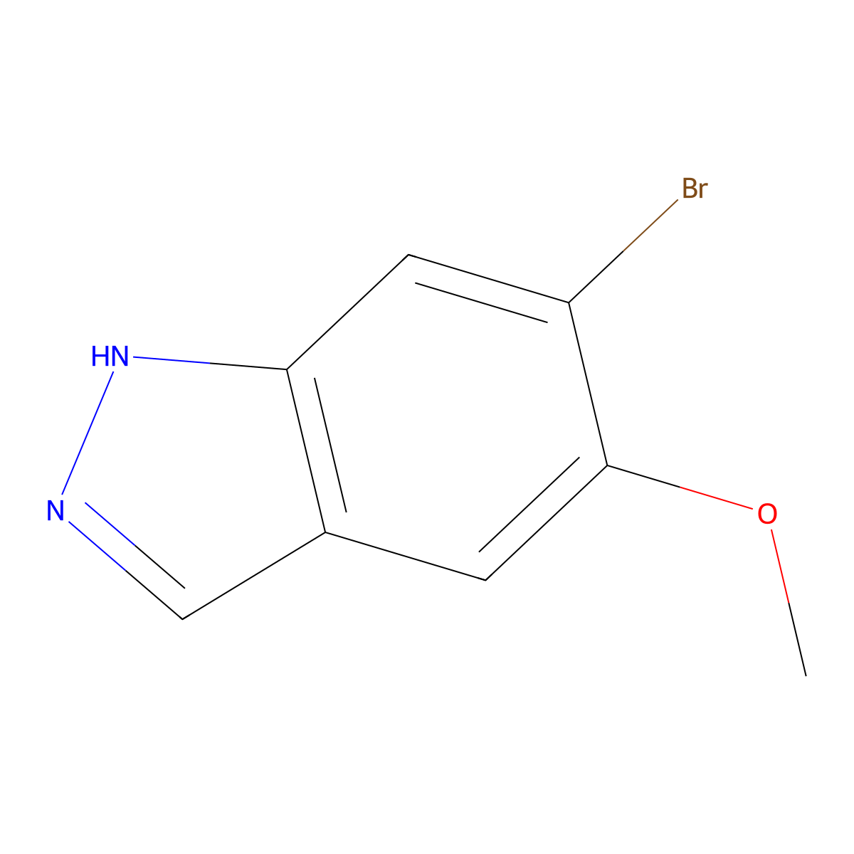 6-Bromo-5-methoxy-1H-indazole molecular structure, CAS 1206800-17-0