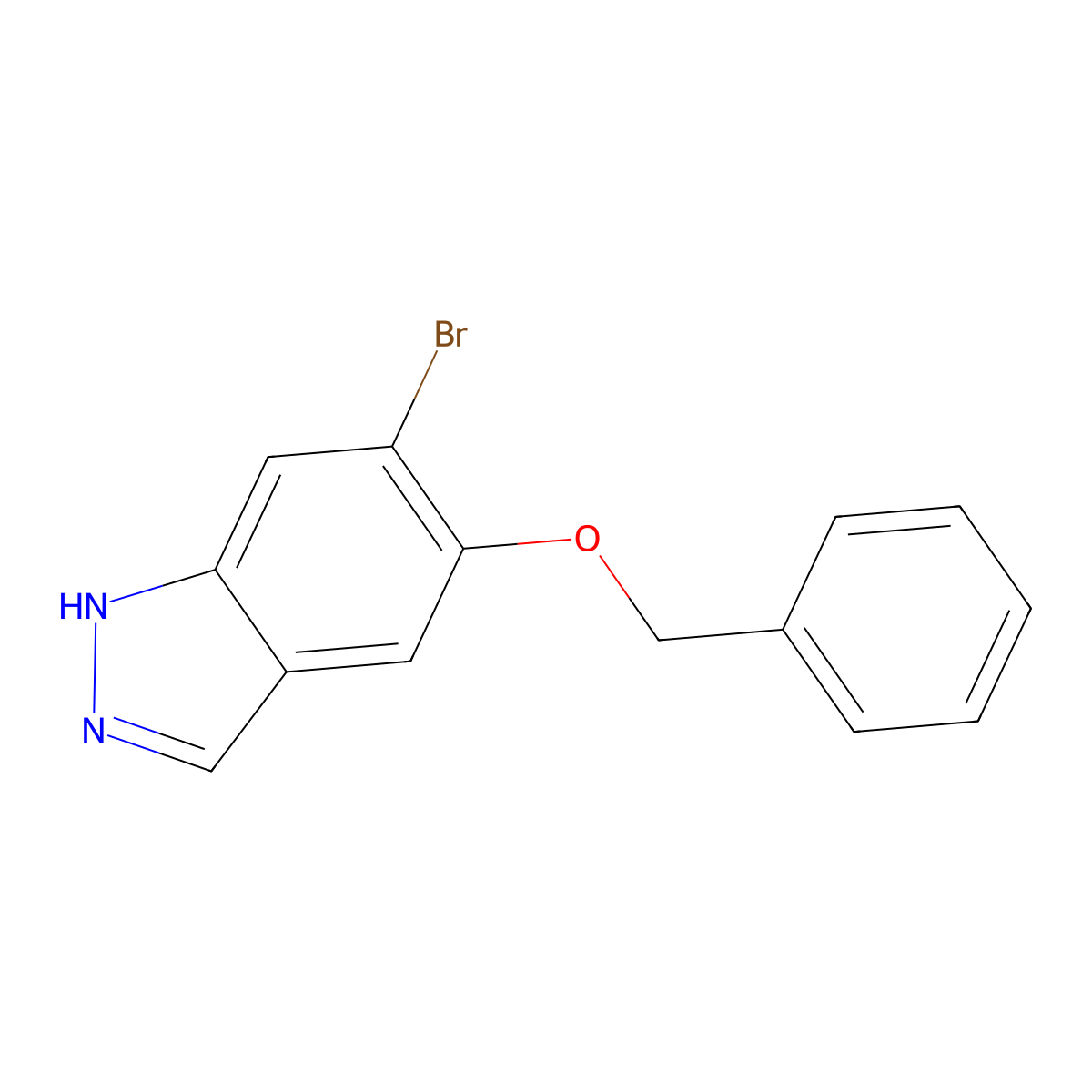 5-(Benzyloxy)-6-bromo-1H-indazole molecular structure, CAS 1206800-86-3