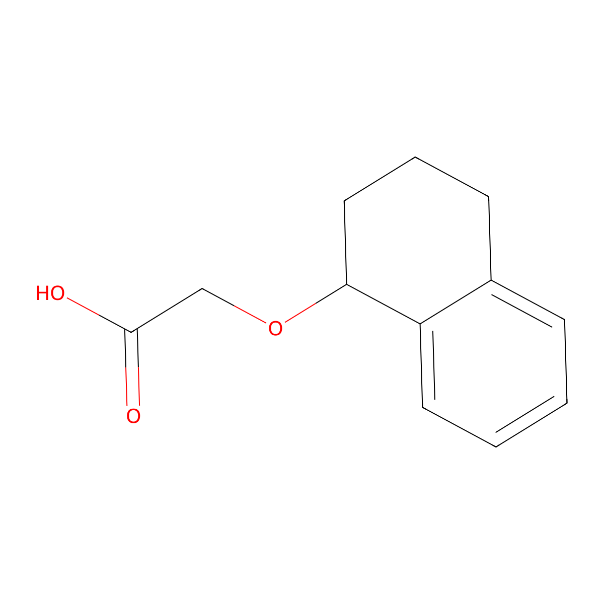2-(1,2,3,4-Tetrahydronaphthalen-1-yloxy)acetic acid molecular structure, CAS 120681-00-7