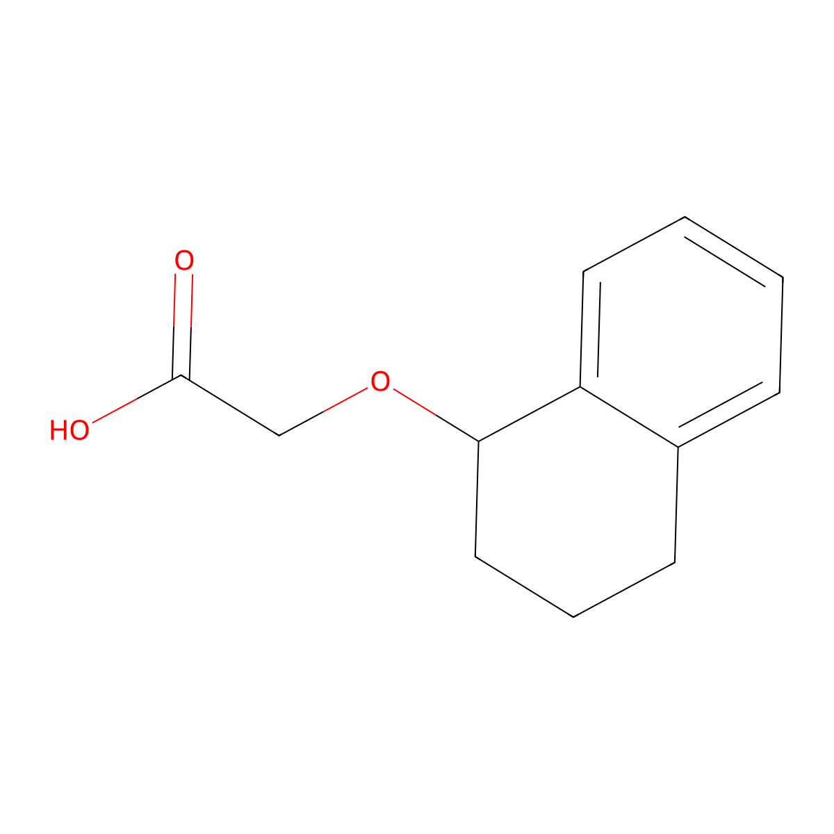 2-(1,2,3,4-Tetrahydronaphthalen-1-yloxy)acetic acid molecular structure, CAS 120681-00-7