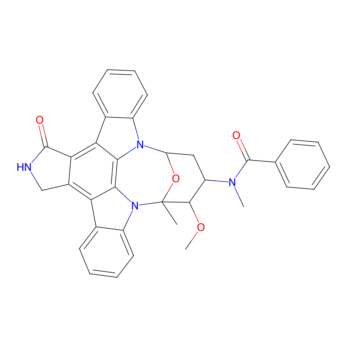 Midostaurin molecular structure, CAS 120685-11-2