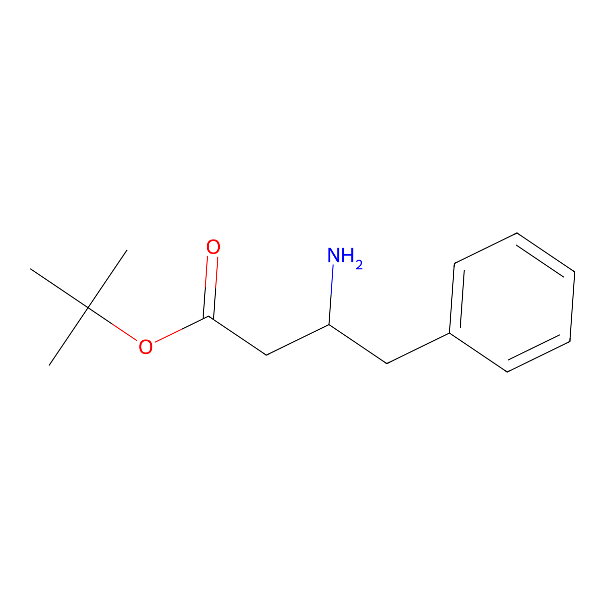 tert-butyl (3S)-3-amino-4-phenylbutanoate molecular structure, CAS 120686-17-1
