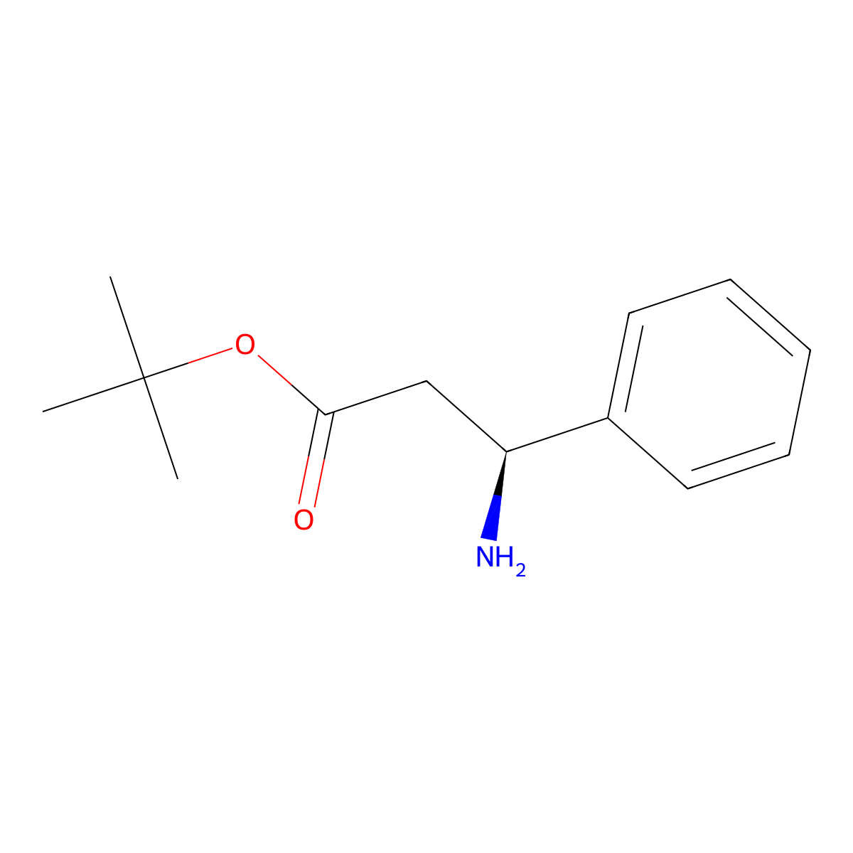 1,1-Dimethylethyl (betaS)-beta-aminobenzenepropanoate molecular structure, CAS 120686-18-2