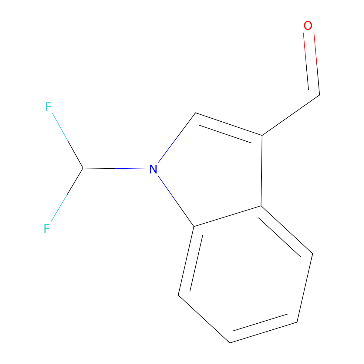 1-(Difluoromethyl)-1H-indole-3-carbaldehyde molecular structure, CAS 1206885-52-0