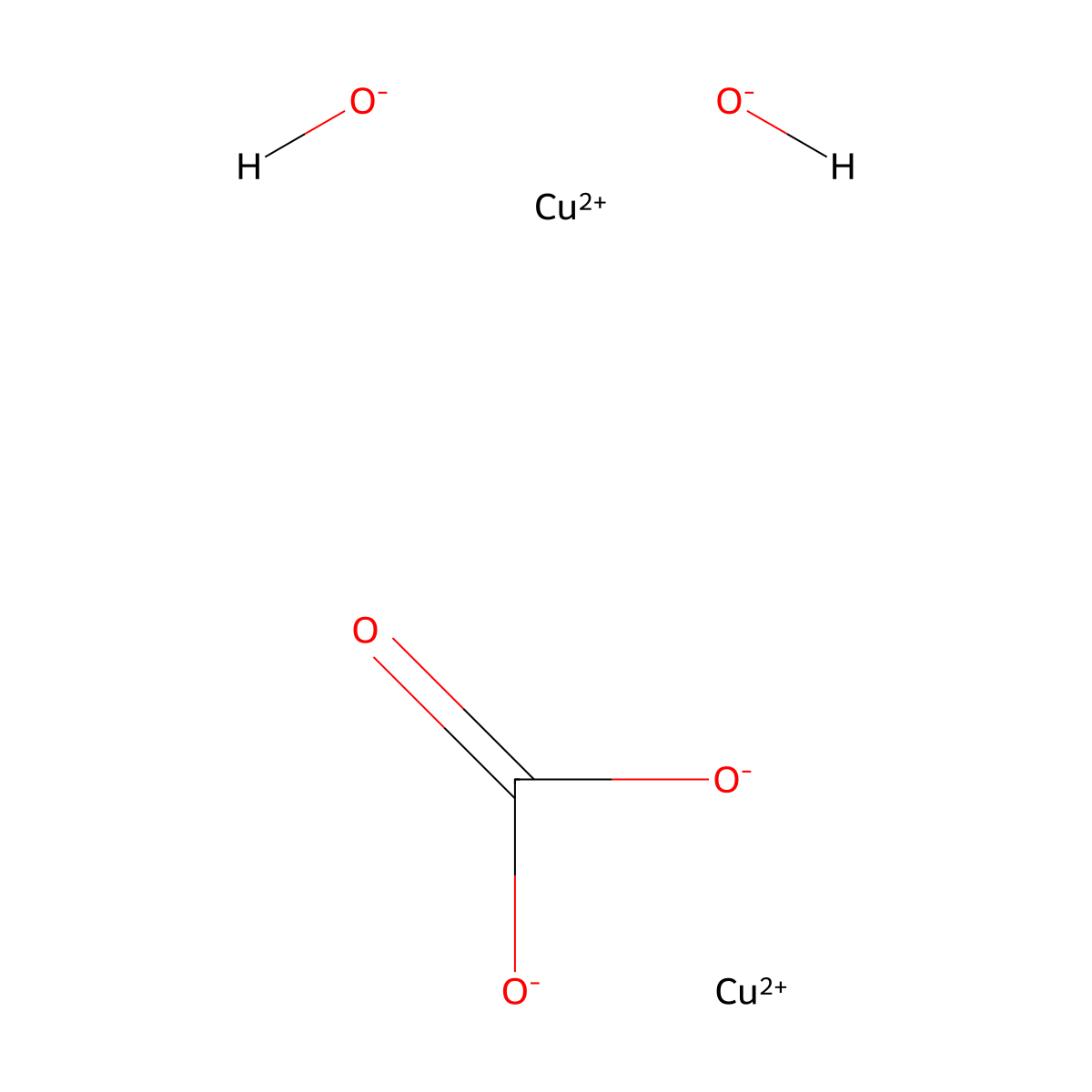 Malachite molecular structure, CAS 12069-69-1