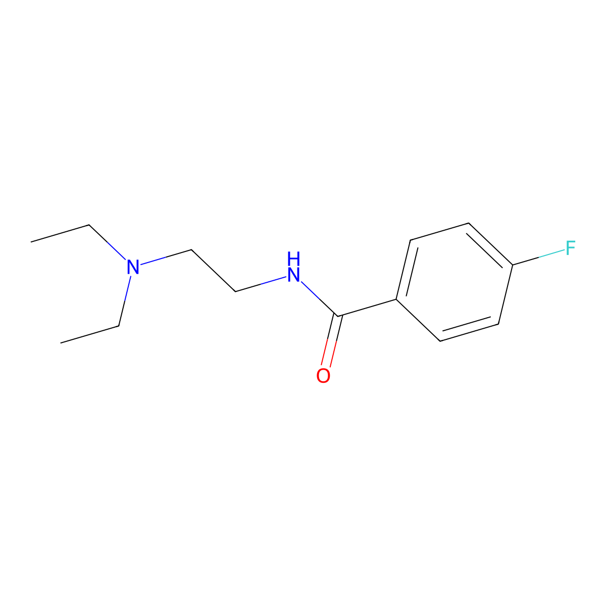N-[2-(diethylamino)ethyl]-4-fluorobenzamide molecular structure, CAS 120690-13-3