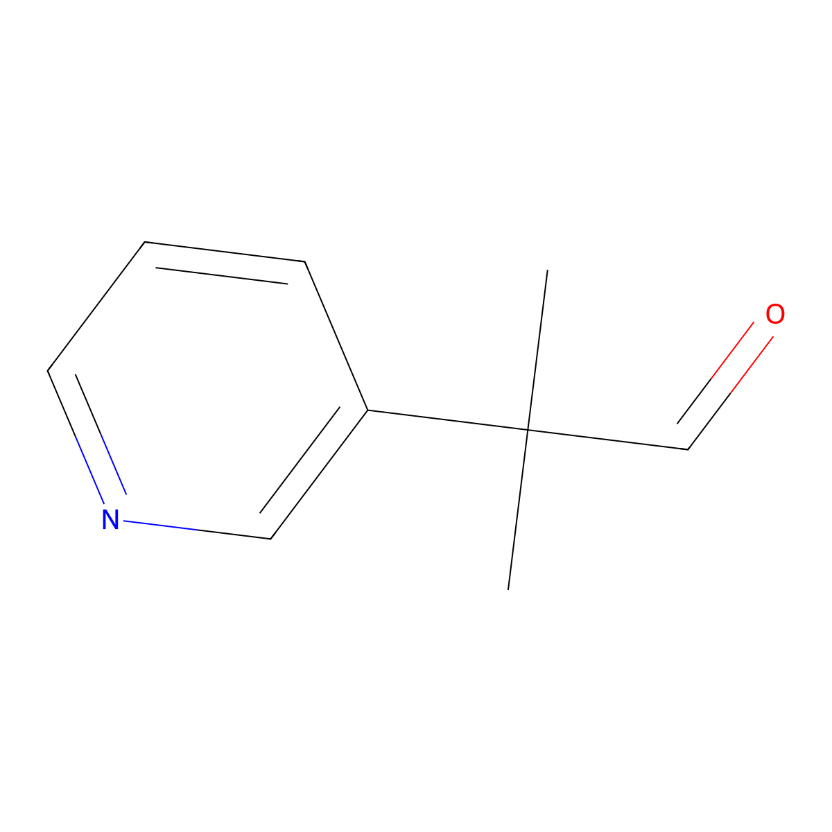 2-Methyl-2-(pyridin-3-yl)propanal molecular structure, CAS 120690-79-1