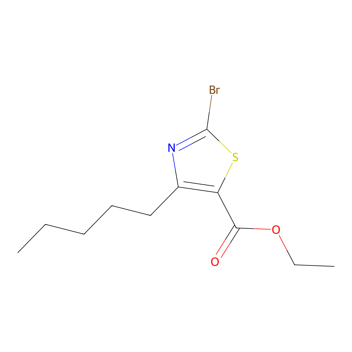Ethyl 2-bromo-4-pentylthiazole-5-carboxylate molecular structure, CAS 1206908-43-1