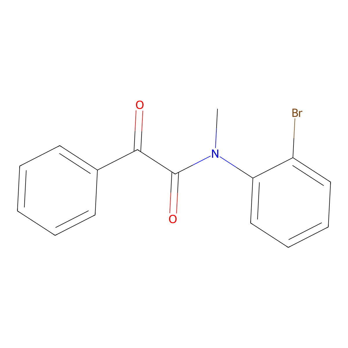 N-(2-bromophenyl)-N-methyl-2-oxo-2-phenylacetamide molecular structure, CAS 1206912-98-2
