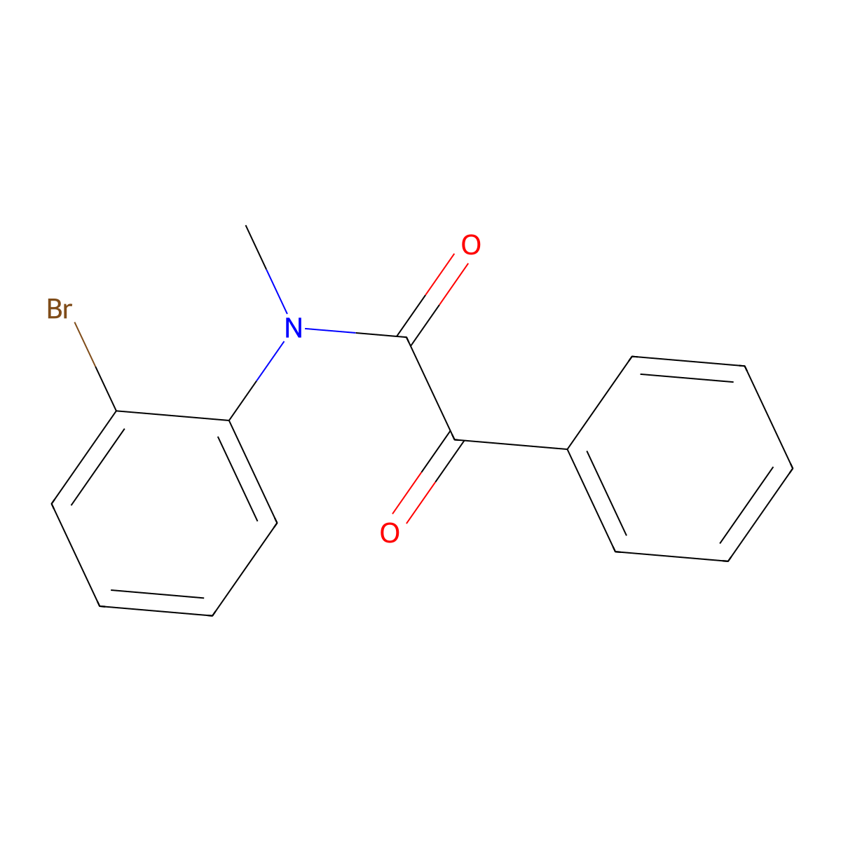 N-(2-bromophenyl)-N-methyl-2-oxo-2-phenylacetamide molecular structure, CAS 1206912-98-2