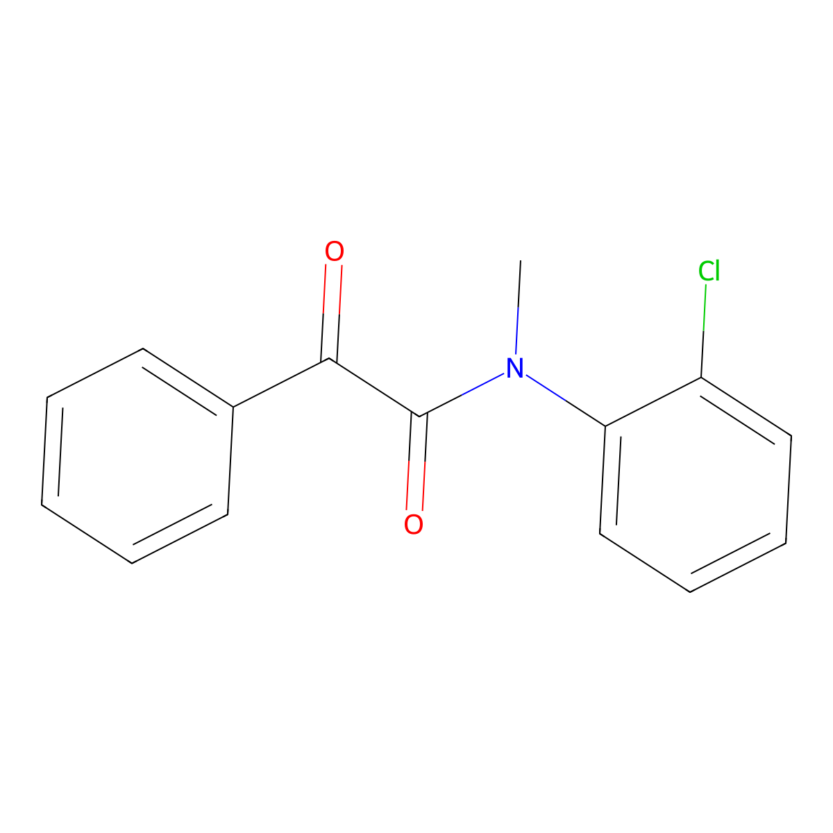N-(2-Chlorophenyl)-N-methyl-2-oxo-2-phenylacetamide molecular structure, CAS 1206913-17-8
