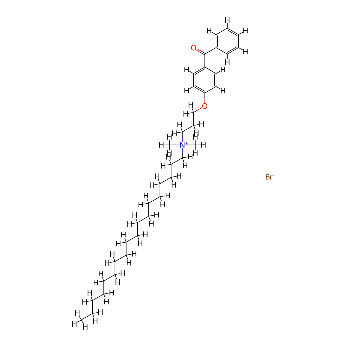 N-(3-(4-Benzoylphenoxy)propyl)-N,N-dimethyloctadecan-1-aminium bromide molecular structure, CAS 120692-27-5