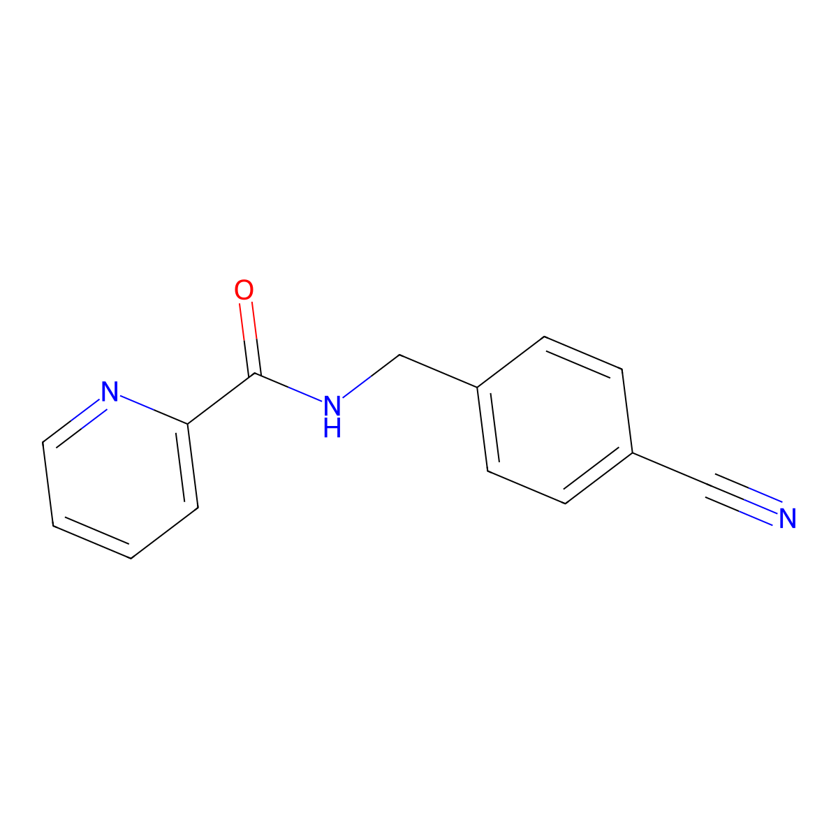 N-[(4-cyanophenyl)methyl]pyridine-2-carboxamide molecular structure, CAS 1206966-56-4