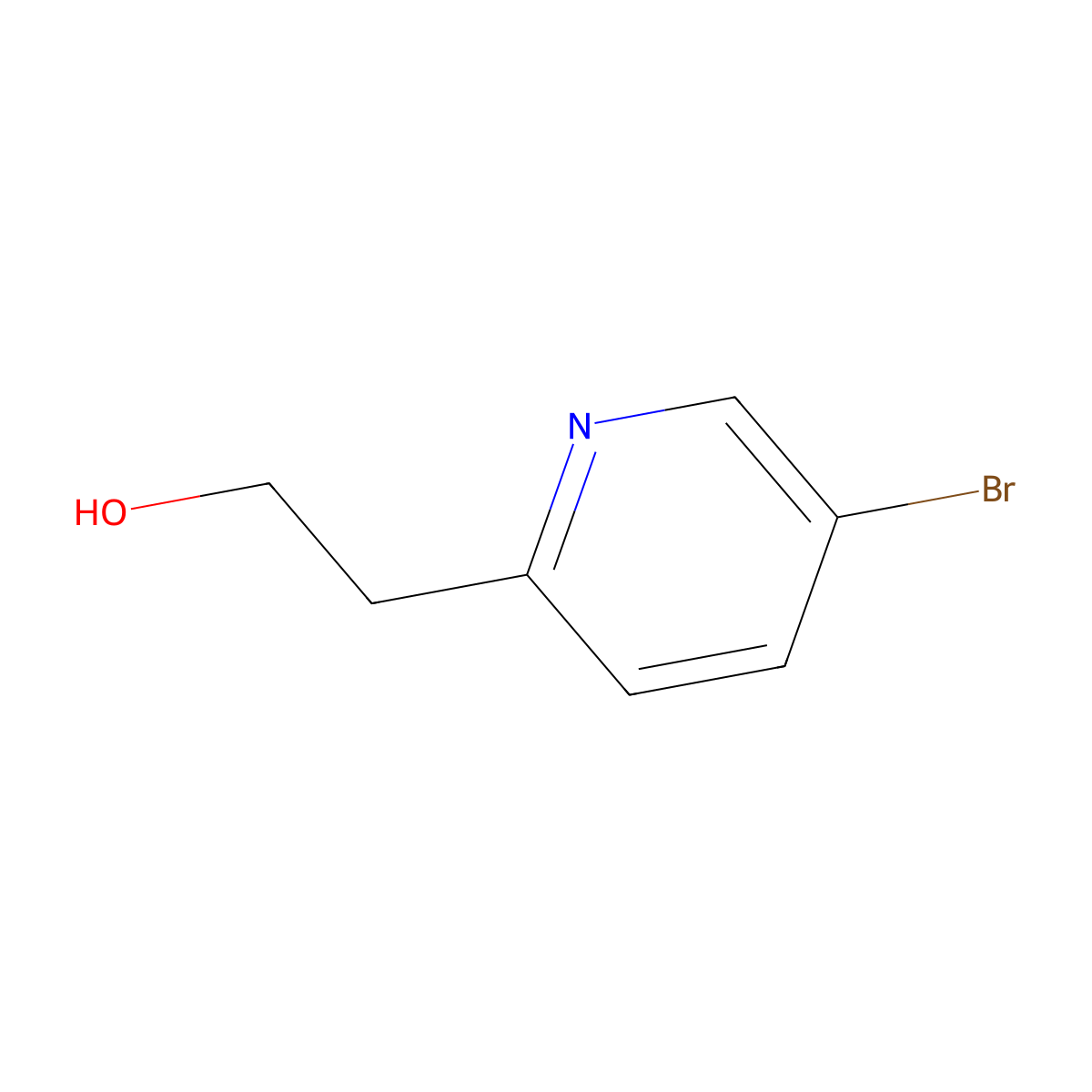 2-(5-Bromopyridin-2-yl)ethan-1-ol molecular structure, CAS 1206968-77-5
