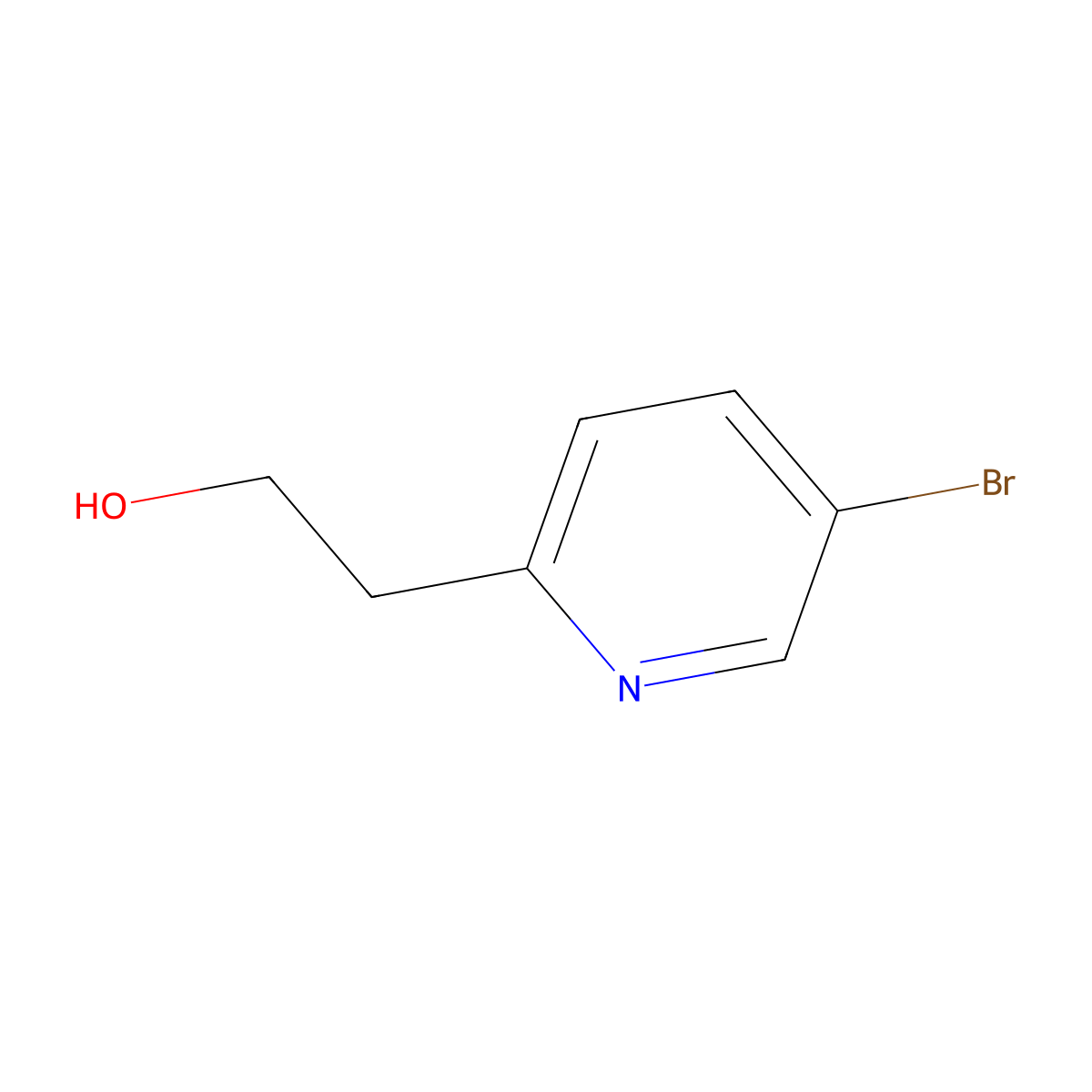 2-(5-Bromopyridin-2-yl)ethan-1-ol molecular structure, CAS 1206968-77-5