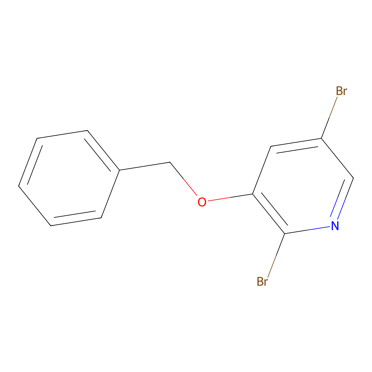 3-(Benzyloxy)-2,5-dibromopyridine molecular structure, CAS 1206968-85-5
