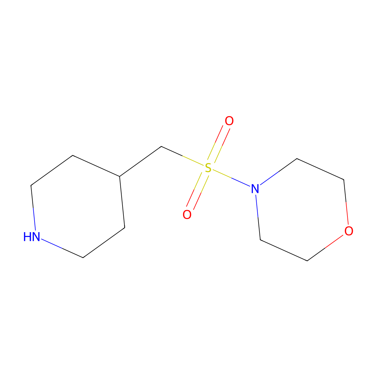 4-[(4-Piperidinylmethyl)sulfonyl]-morpholine molecular structure, CAS 1206969-00-7