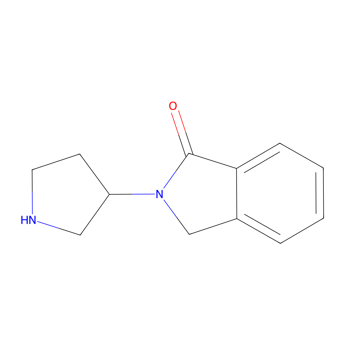 2-(Pyrrolidin-3-yl)isoindolin-1-one molecular structure, CAS 1206969-03-0