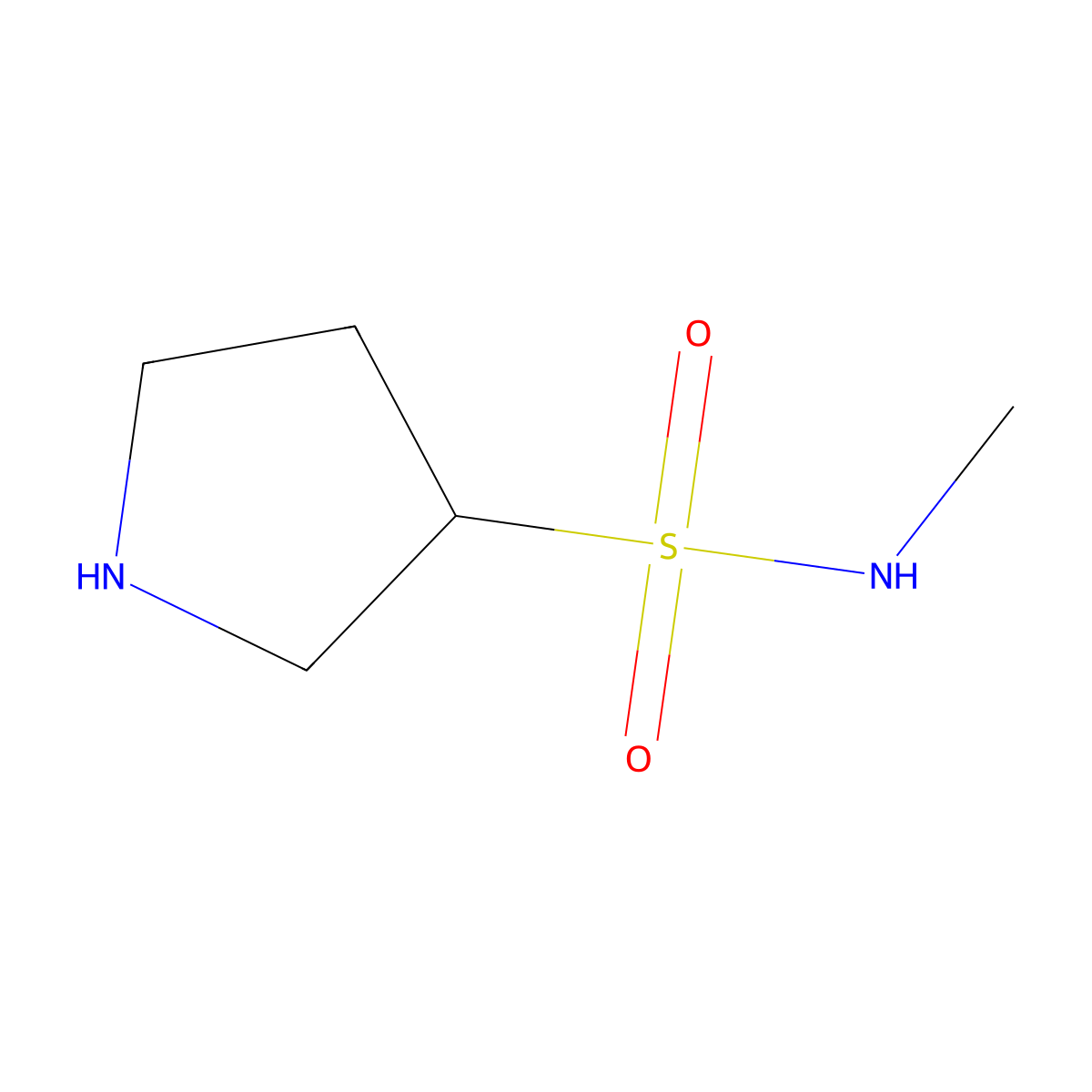 N-methylpyrrolidine-3-sulfonamide molecular structure, CAS 1206969-08-5