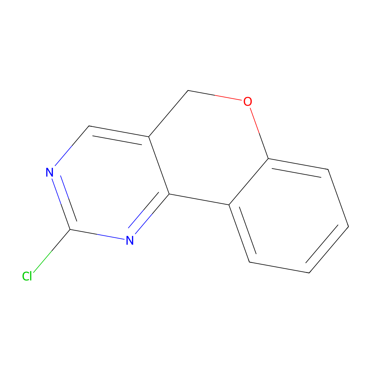 2-chloro-5H-chromeno[4,3-d]pyrimidine molecular structure, CAS 1206969-15-4