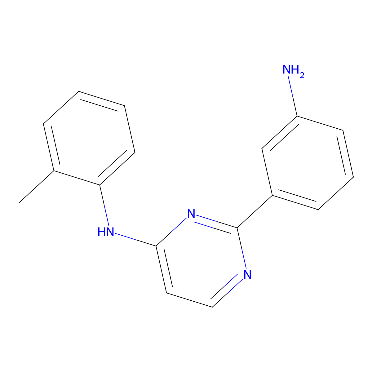 2-(3-aminophenyl)-N-o-tolylpyrimidin-4-amine molecular structure, CAS 1206969-18-7
