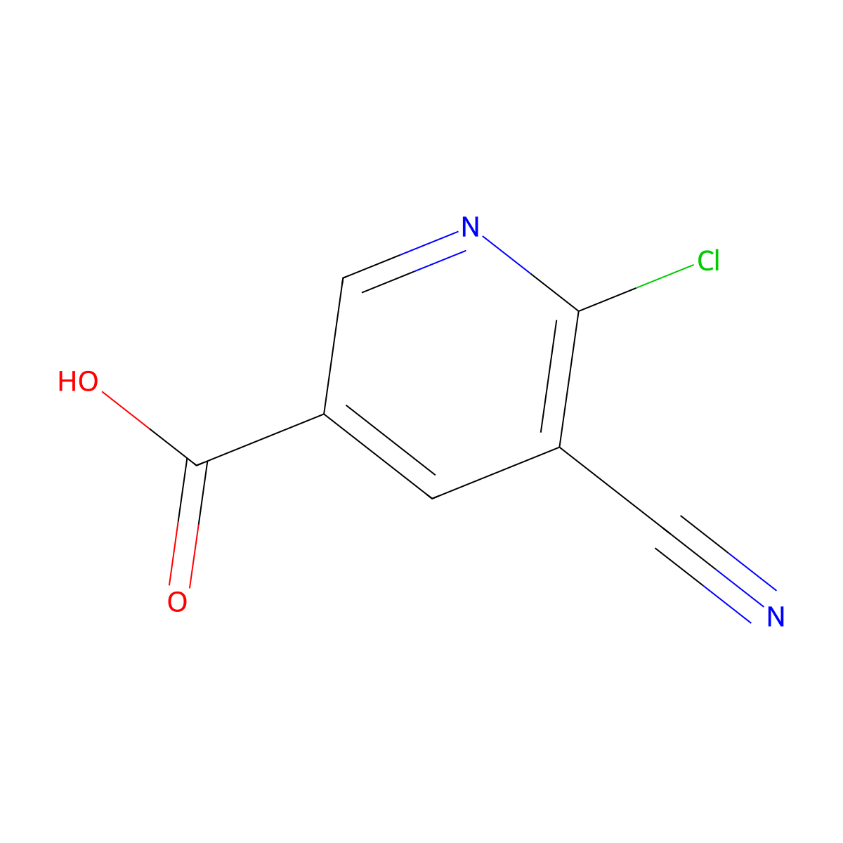6-Chloro-5-cyanonicotinic Acid molecular structure, CAS 1206969-20-1