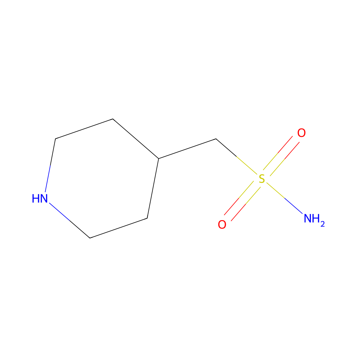 Piperidin-4-ylmethanesulfonamide molecular structure, CAS 1206969-31-4