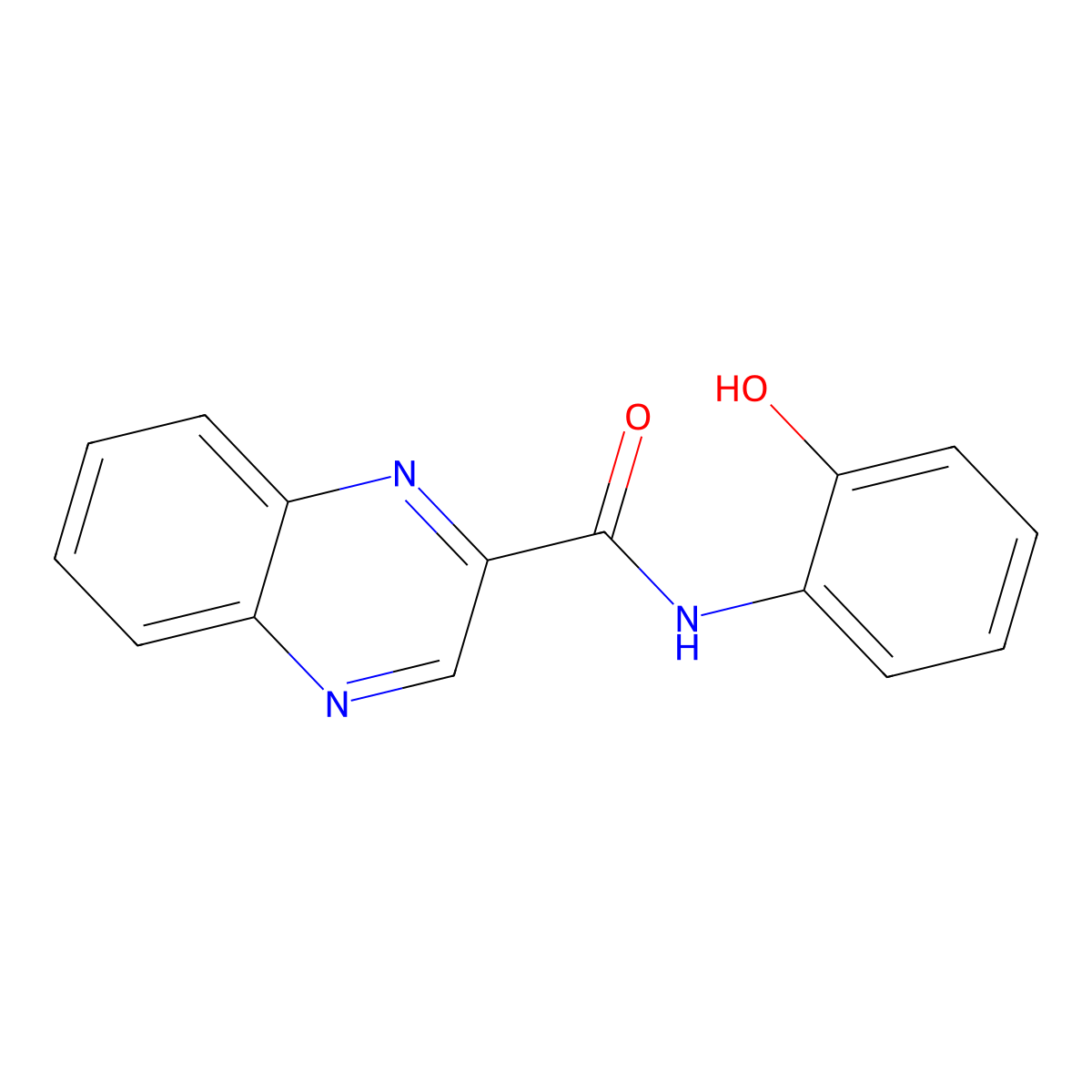 N-(2-hydroxyphenyl)quinoxaline-2-carboxamide molecular structure, CAS 1206969-33-6