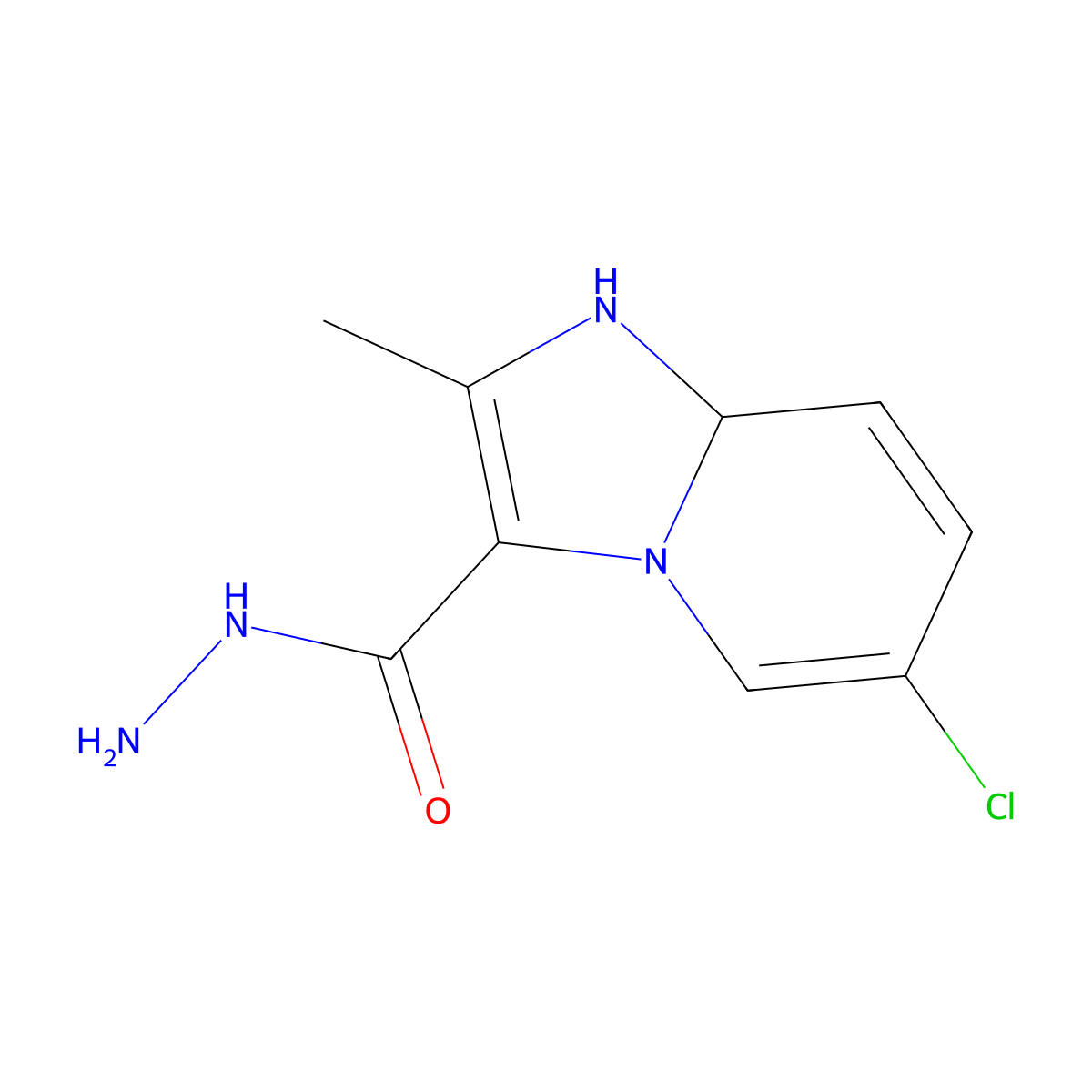6-Chloro-1,8a-dihydro-2-methylimidazo[1,2-a]pyridine-3-carbohydrazide molecular structure, CAS 1206969-36-9