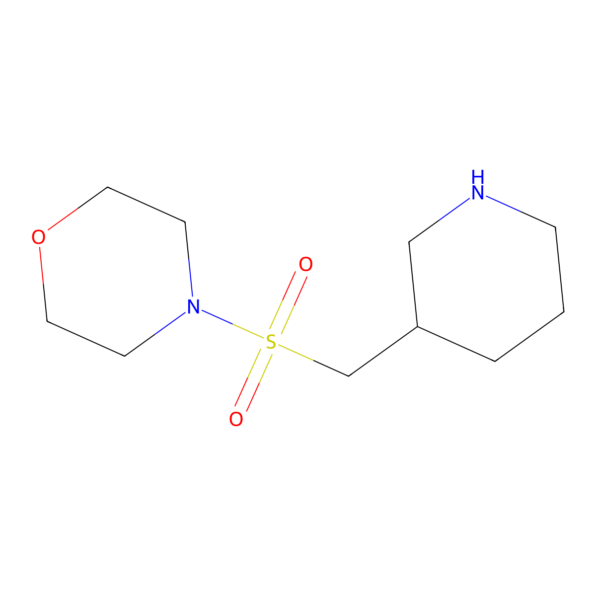 4-[(3-Piperidinylmethyl)sulfonyl]-morpholine molecular structure, CAS 1206969-37-0
