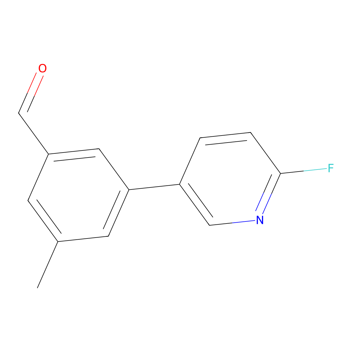 3-(6-Fluoropyridin-3-yl)-5-methylbenzaldehyde molecular structure, CAS 1206969-42-7