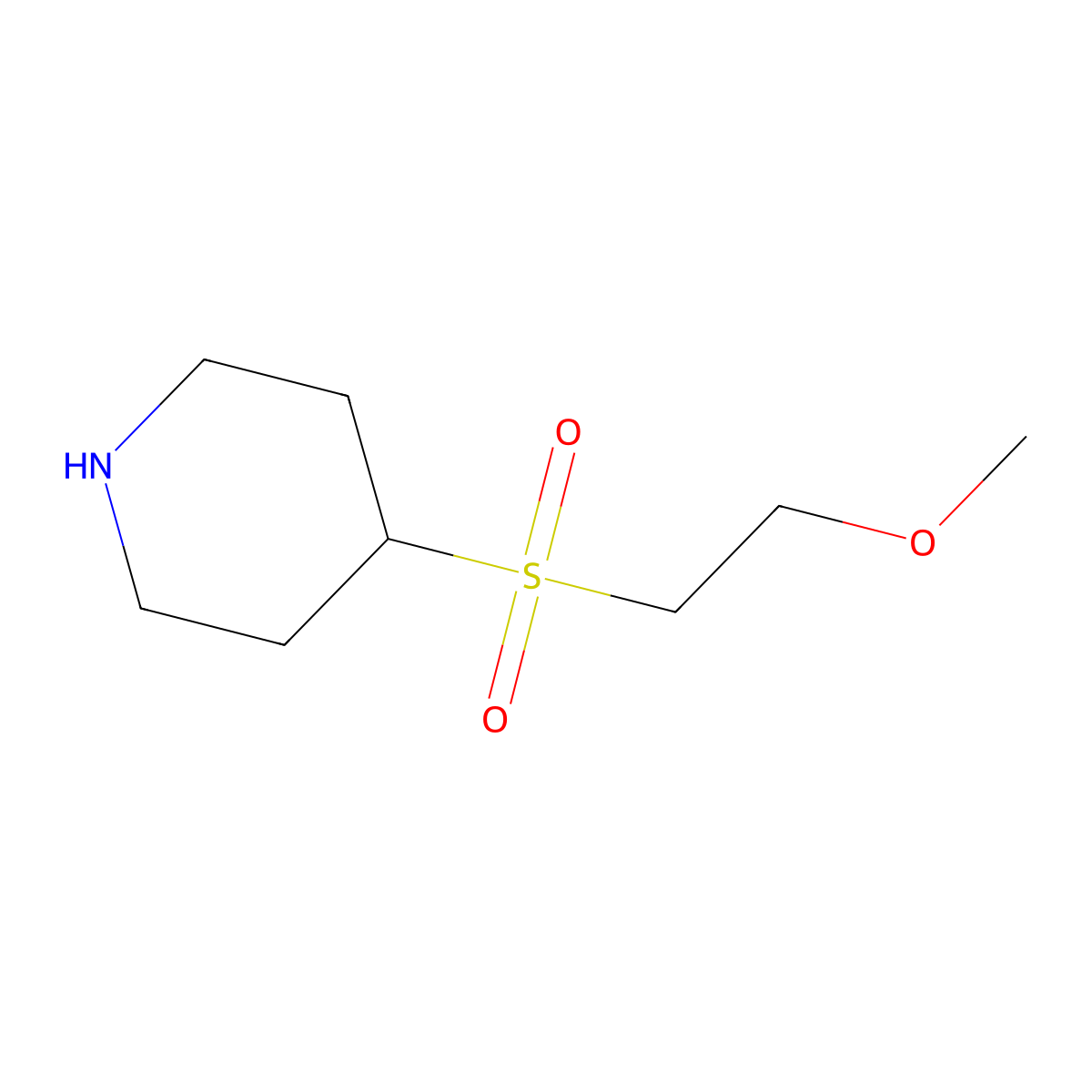 4-(2-Methoxyethylsulfonyl)piperidine molecular structure, CAS 1206969-48-3
