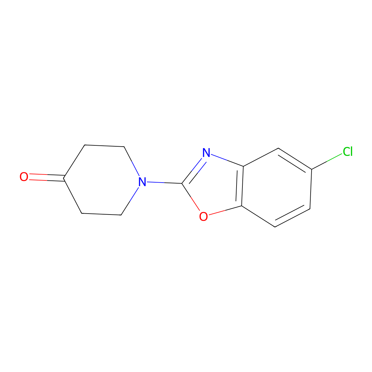 1-(5-Chlorobenzo[d]oxazol-2-yl)piperidin-4-one molecular structure, CAS 1206969-50-7