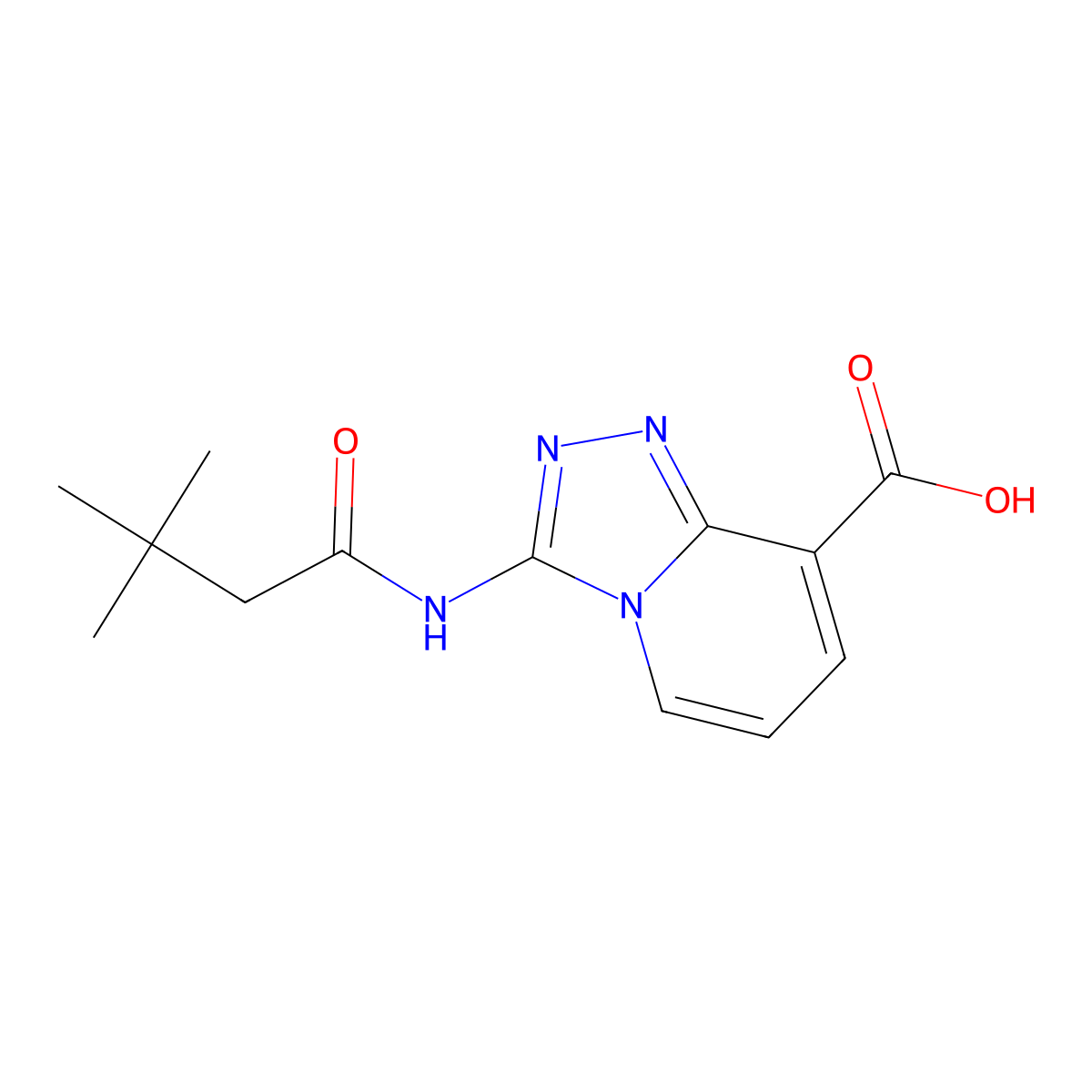 3-(3,3-Dimethylbutanamido)-[1,2,4]triazolo[4,3-a]pyridine-8-carboxylic acid molecular structure, CAS 1206969-54-1