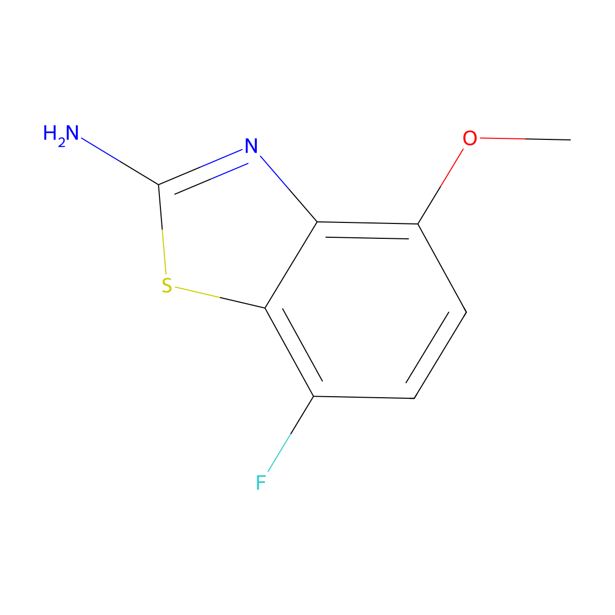 7-Fluoro-4-methoxybenzo[d]thiazol-2-amine molecular structure, CAS 1206969-56-3