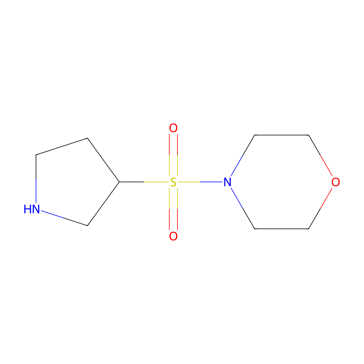 4-(3-Pyrrolidinylsulfonyl)-morpholine molecular structure, CAS 1206969-59-6