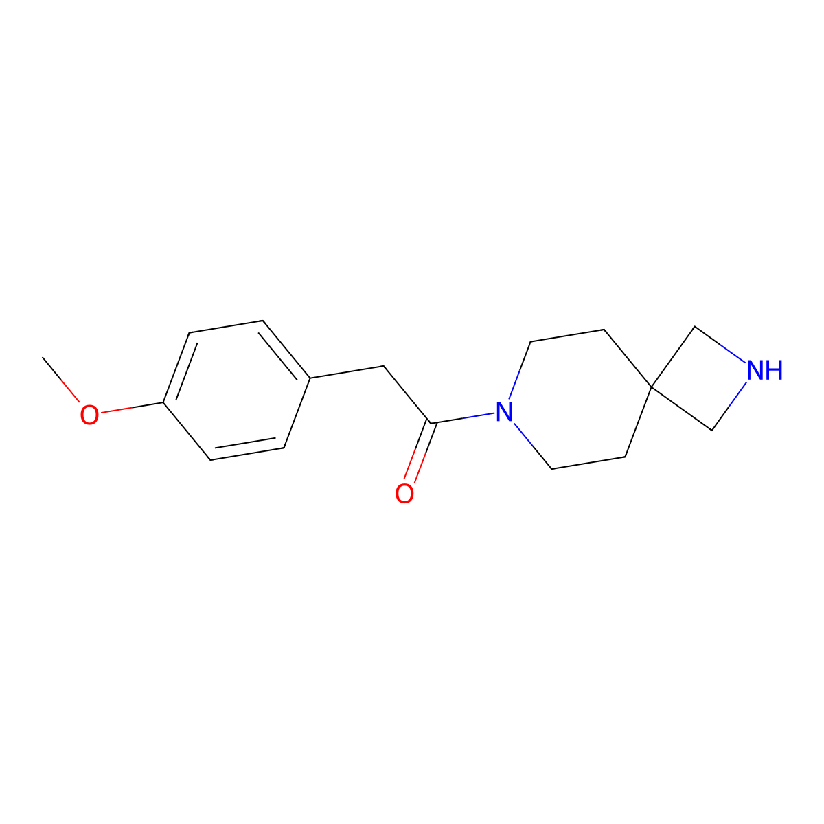 1-(2,7-Diaza-spiro[3.5]non-7-yl)-2-(4-methoxy-phenyl)-ethanone molecular structure, CAS 1206969-60-9