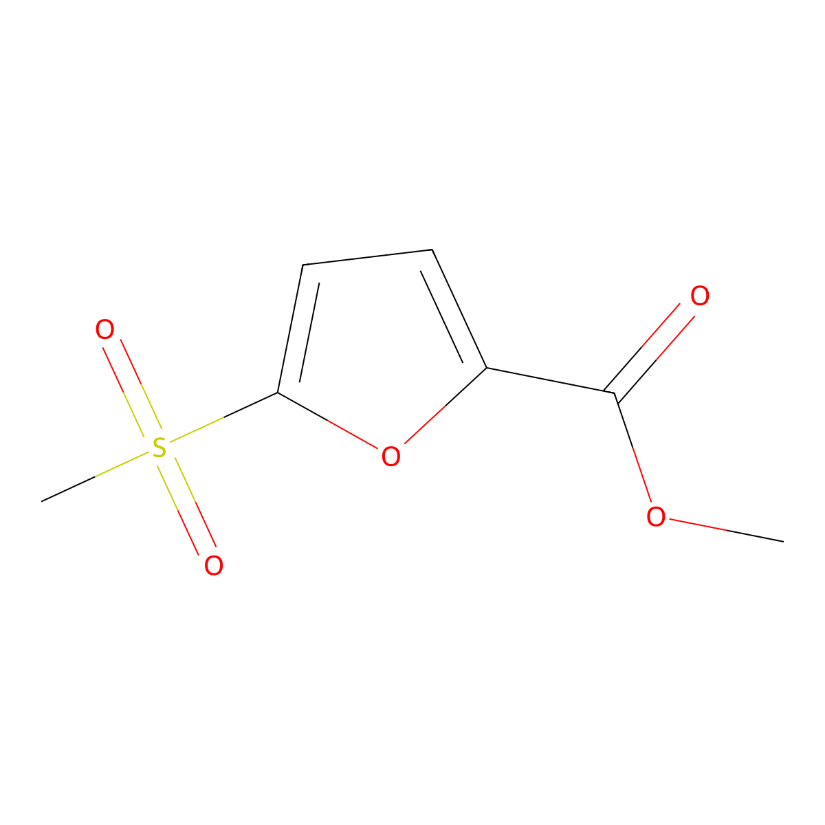 Methyl 5-(methylsulfonyl)furan-2-carboxylate molecular structure, CAS 1206969-62-1