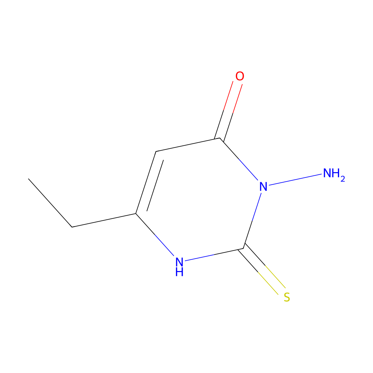3-Amino-6-ethyl-2-thioxo-2,3-dihydro-1H-pyrimidin-4-one molecular structure, CAS 1206969-66-5