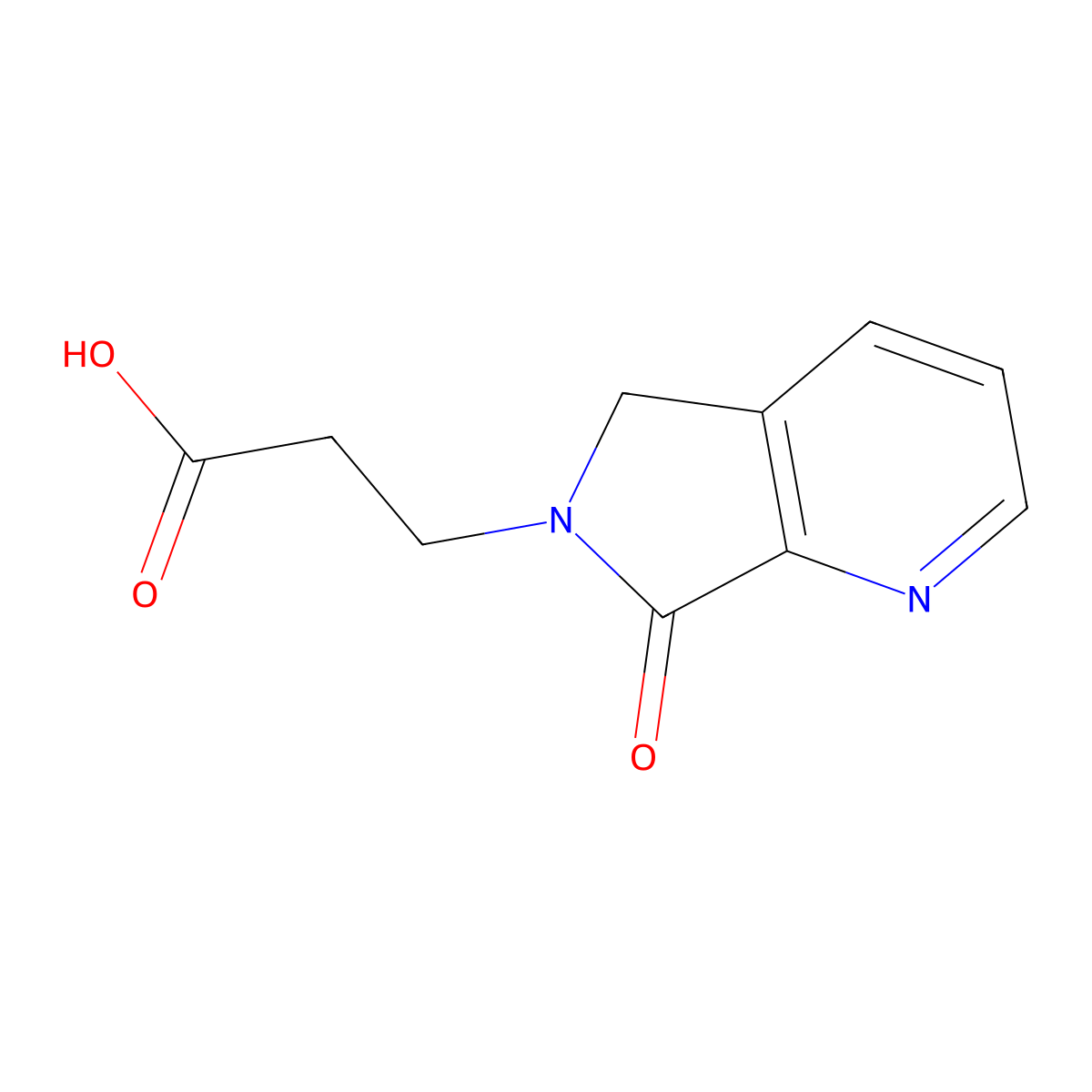 3-(7-oxo-5H-pyrrolo[3,4-b]pyridin-6(7H)-yl)propanoic acid molecular structure, CAS 1206969-67-6
