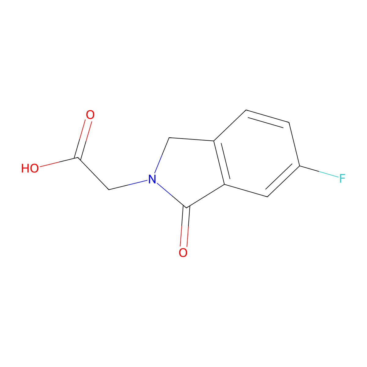 2-(6-Fluoro-1-oxoisoindolin-2-yl)acetic acid molecular structure, CAS 1206969-83-6