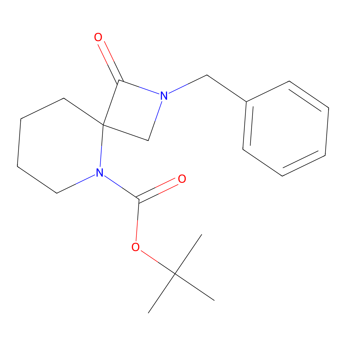 tert-Butyl 2-benzyl-1-oxo-2,5-diazaspiro[3.5]nonane-5-carboxylate molecular structure, CAS 1206969-85-8
