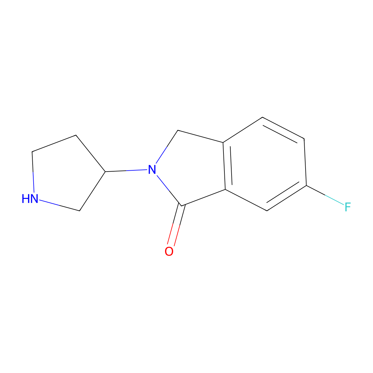 6-Fluoro-2-(pyrrolidin-3-yl)isoindolin-1-one molecular structure, CAS 1206969-88-1