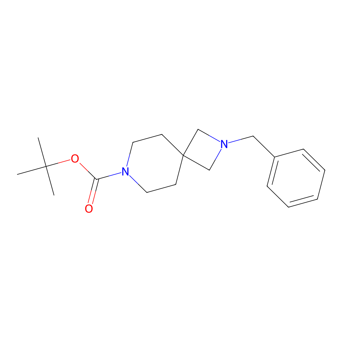 1,1-Dimethylethyl 2-(phenylmethyl)-2,7-diazaspiro[3.5]nonane-7-carboxylate molecular structure, CAS 1206969-92-7
