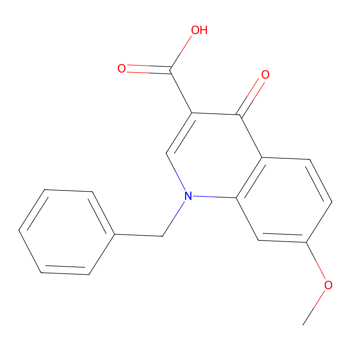 1-Benzyl-1,4-dihydro-7-methoxy-4-oxoquinoline-3-carboxylic acid molecular structure, CAS 1206969-98-3