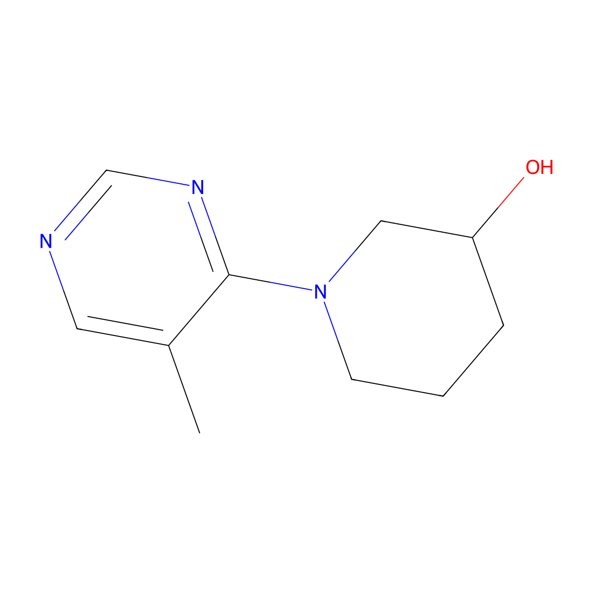 1-(5-Methylpyrimidin-4-yl)piperidin-3-ol molecular structure, CAS 1206970-05-9
