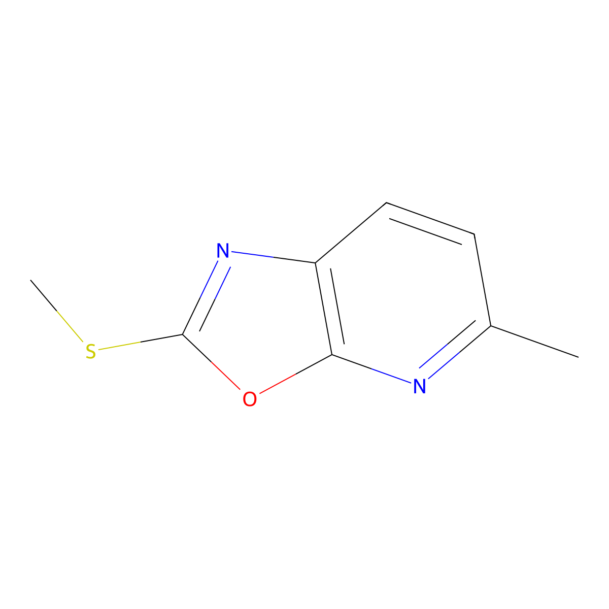 5-Methyl-2-(methylthio)oxazolo[5,4-b]pyridine molecular structure, CAS 1206970-06-0