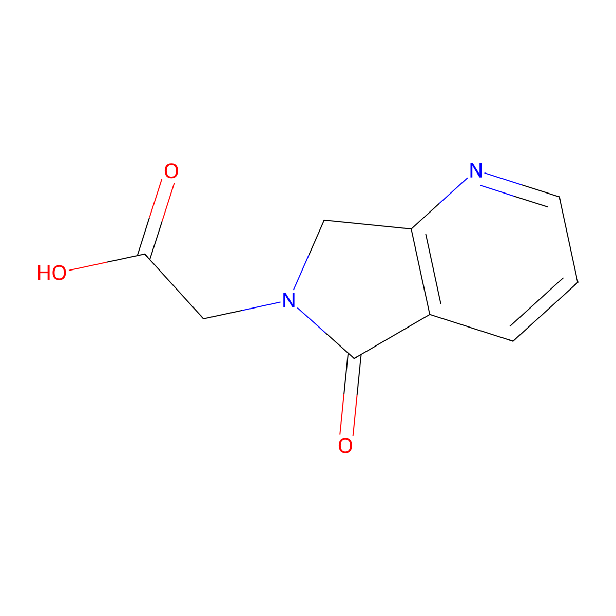 2-(5-oxo-5H-pyrrolo[3,4-b]pyridin-6(7H)-yl)acetic acid molecular structure, CAS 1206970-09-3