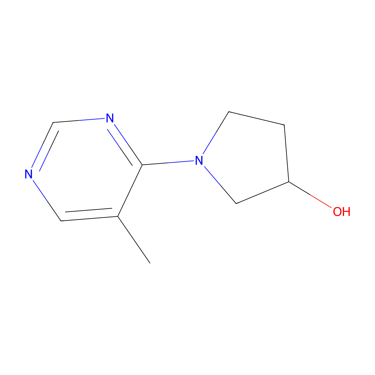 1-(5-Methylpyrimidin-4-yl)pyrrolidin-3-ol molecular structure, CAS 1206970-14-0