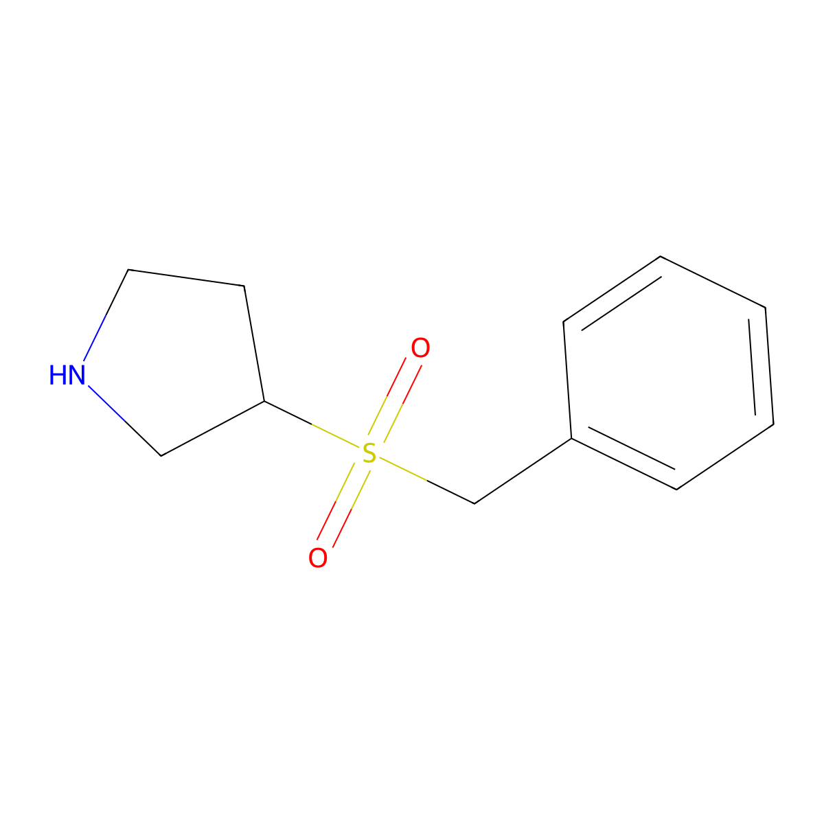 3-(Benzylsulfonyl)pyrrolidine molecular structure, CAS 1206970-16-2